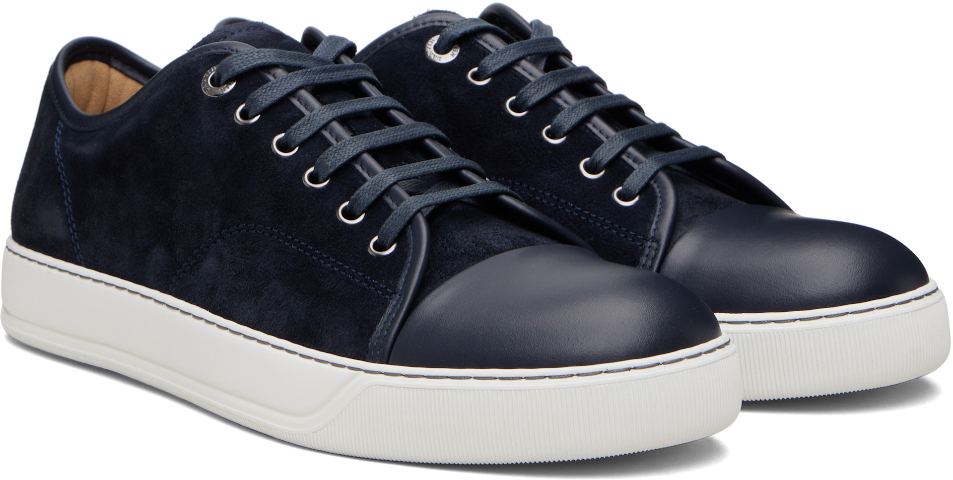 Lanvin - ネイビー DBB1 レザー&スエード スニーカー