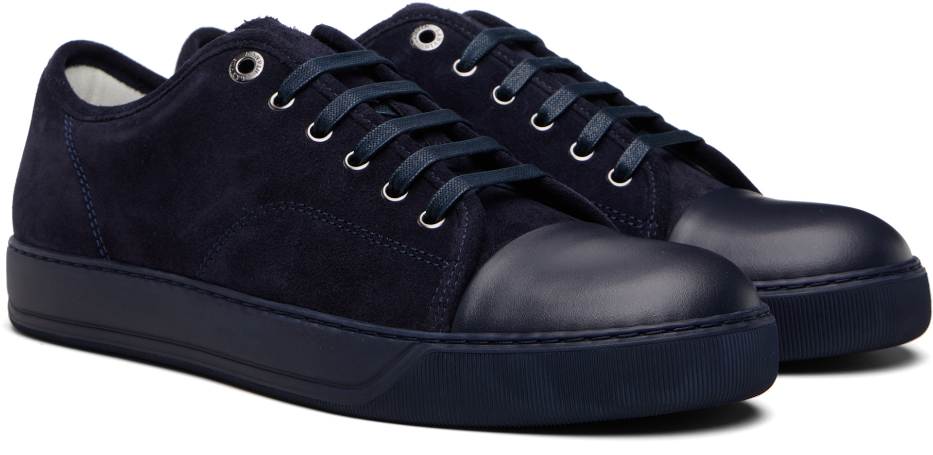 Lanvin - ネイビー DBB1 レザー&スエード スニーカー