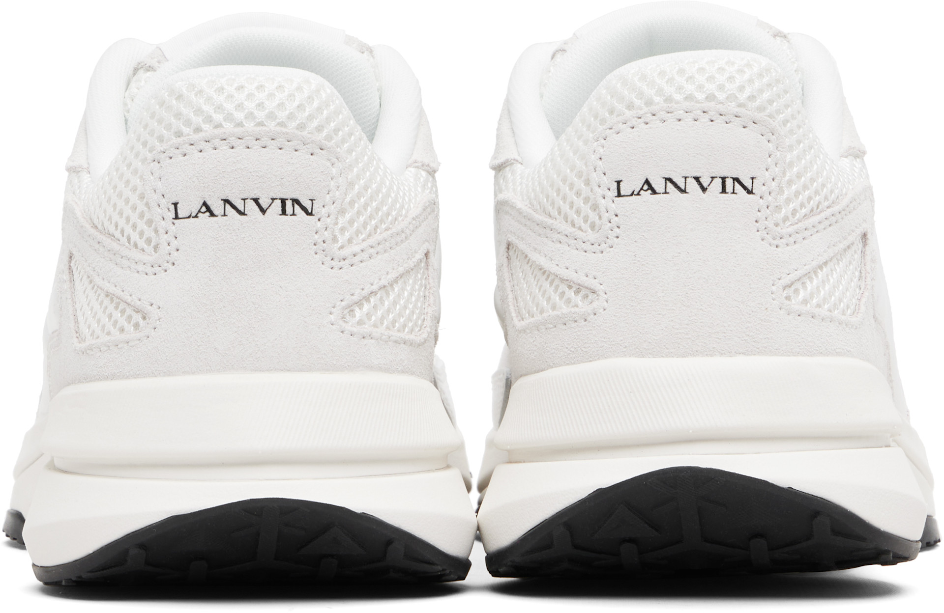 Lanvin - White & Gray JLA Mesh Sneakers