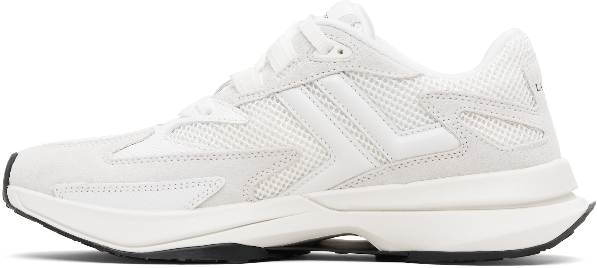 Lanvin: White & Gray JLA Mesh Sneakers | SSENSE