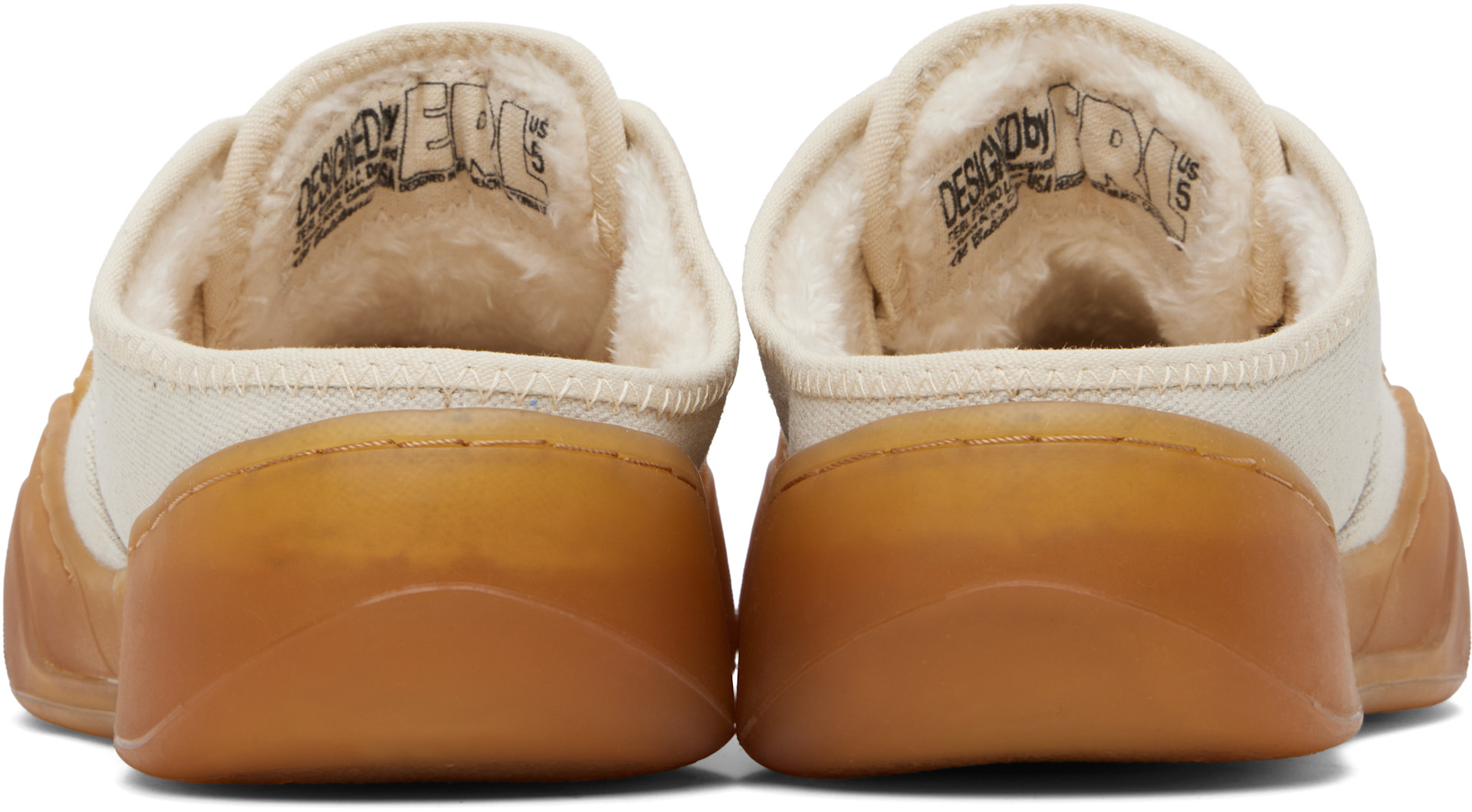 ERL - Baskets de style mule Camino blanc cassé
