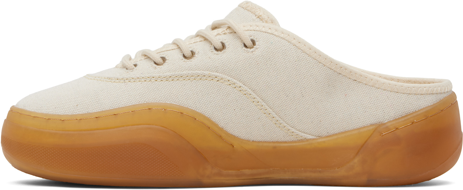 ERL - Baskets de style mule Camino blanc cassé