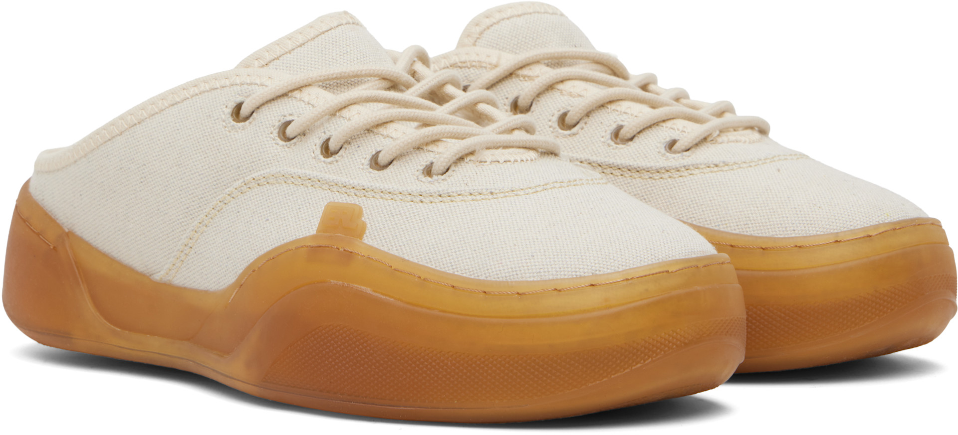 ERL - Baskets de style mule Camino blanc cassé