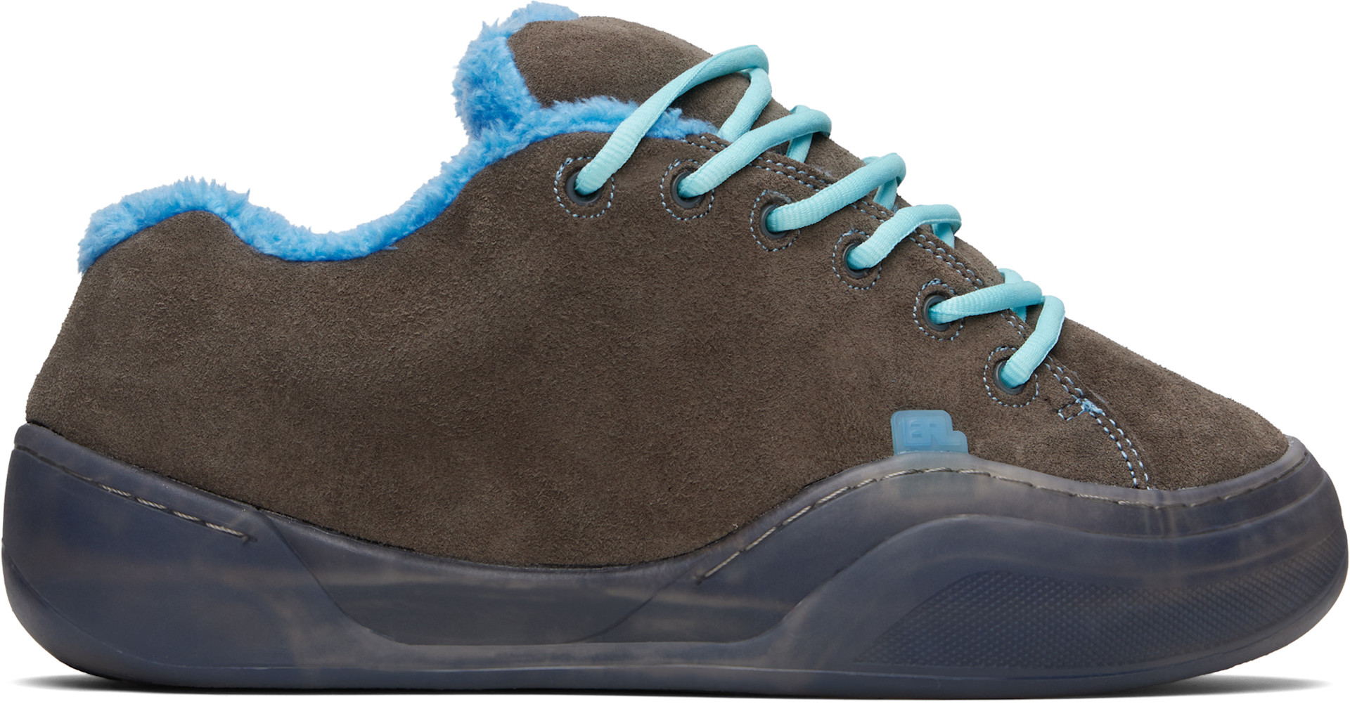 ERL: Gray & Blue Electric Vamp Skate Sneakers | SSENSE Italy ERL: Gray & Blue Electric Vamp Skate Sneakers | SSENSE Italy