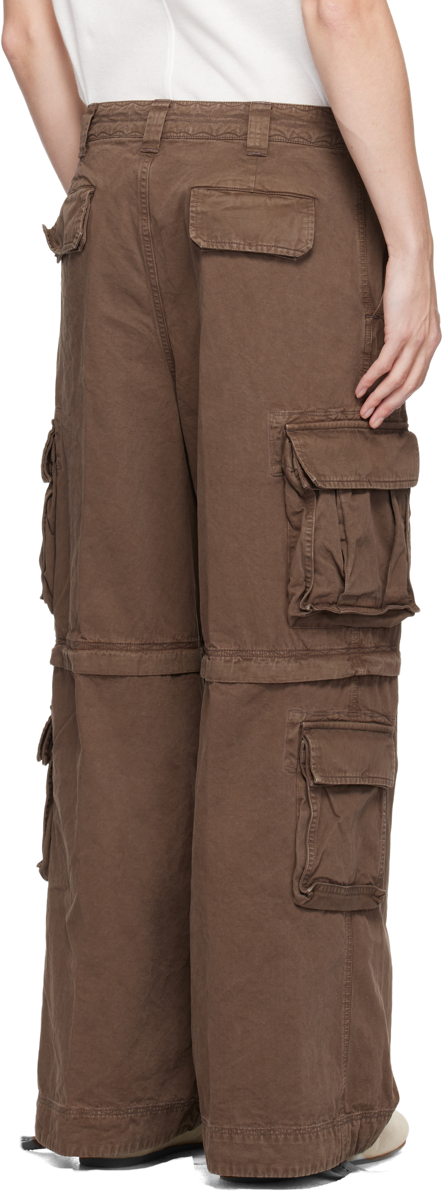 ERL: Brown Zip-Off Cargo Pants | SSENSE
