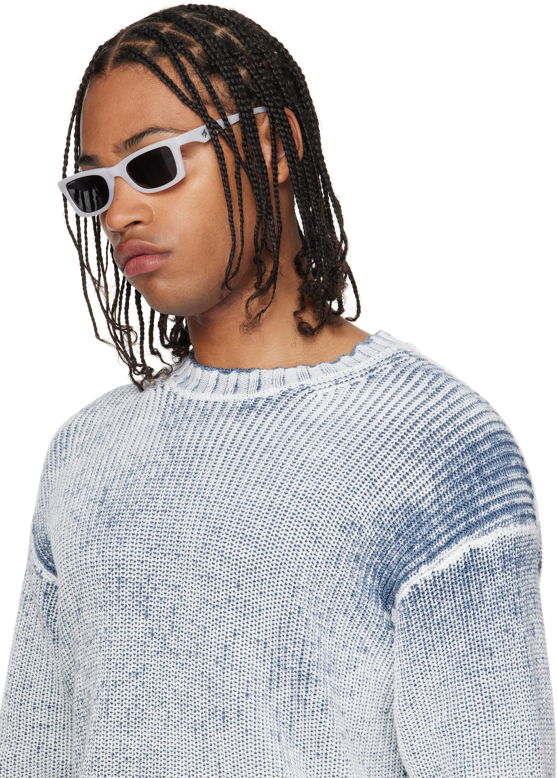 MAUSTEIN - Lunettes de soleil Sleazy Spike blanches