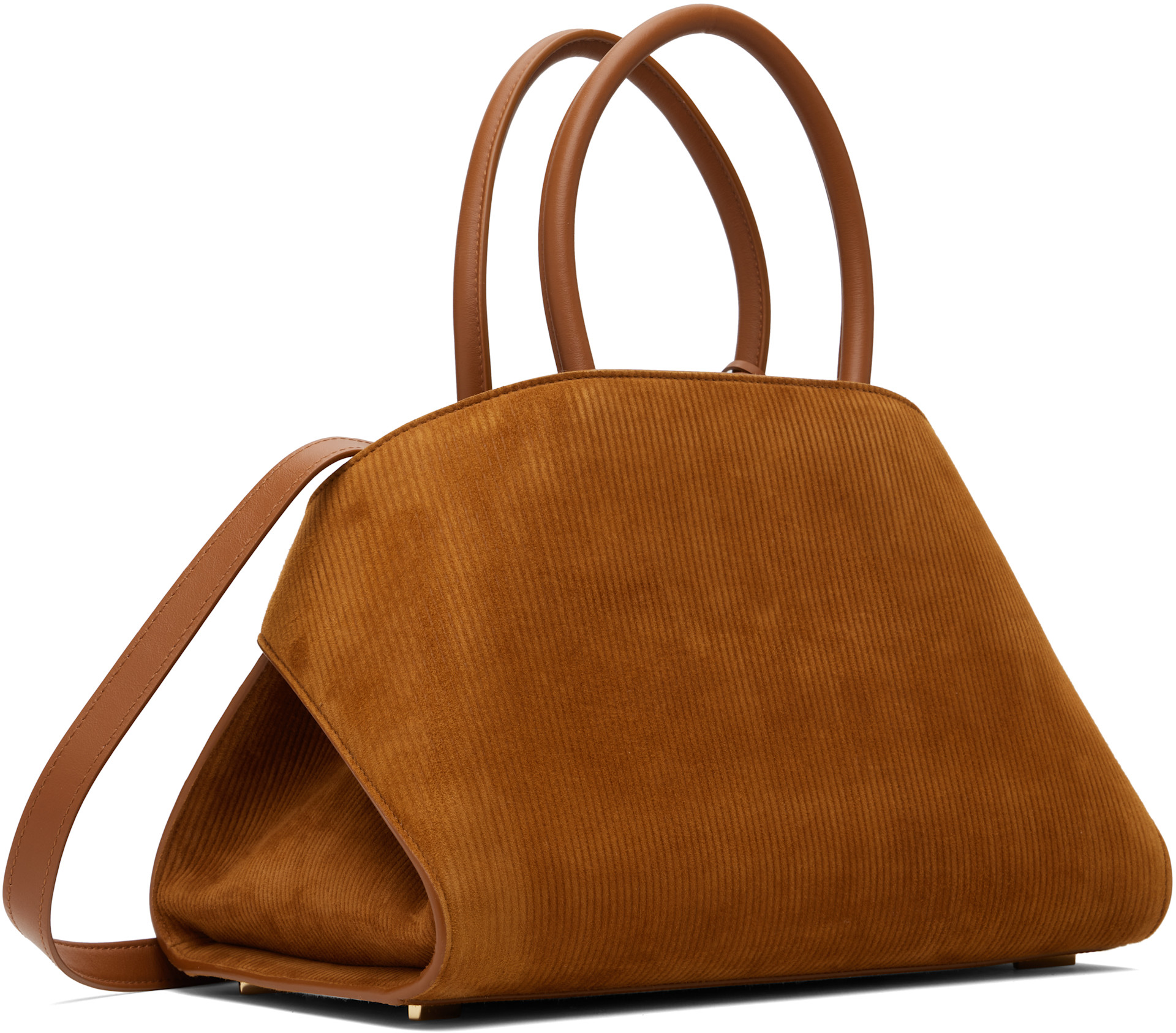 Ferragamo: Tan Hug M Hand Bag | SSENSE