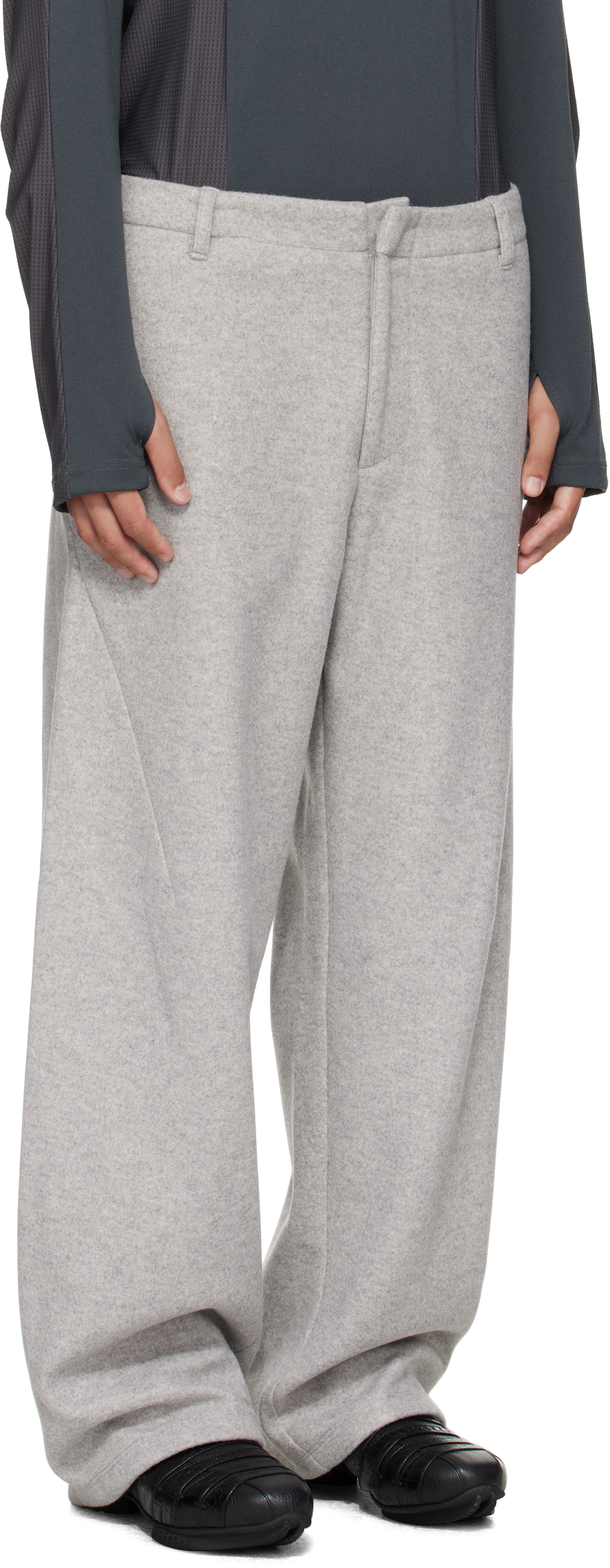 J EONGL I - Pantalon Cicada gris