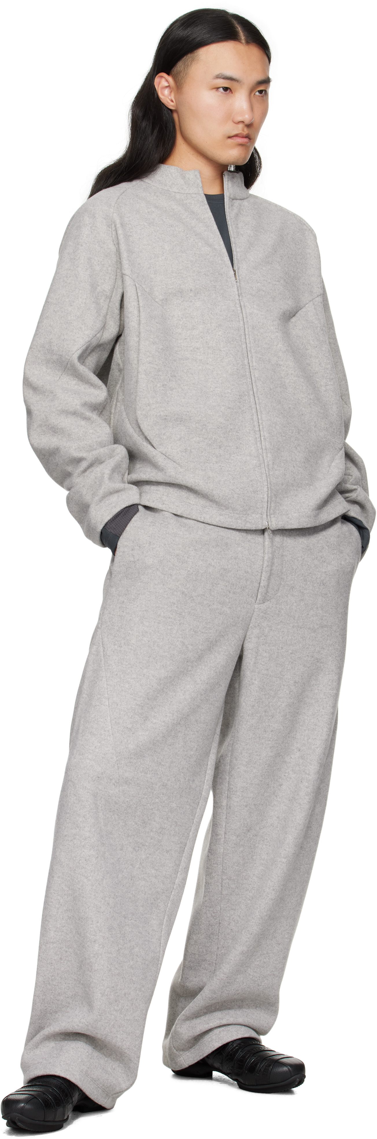 J EONGL I - Pantalon Cicada gris