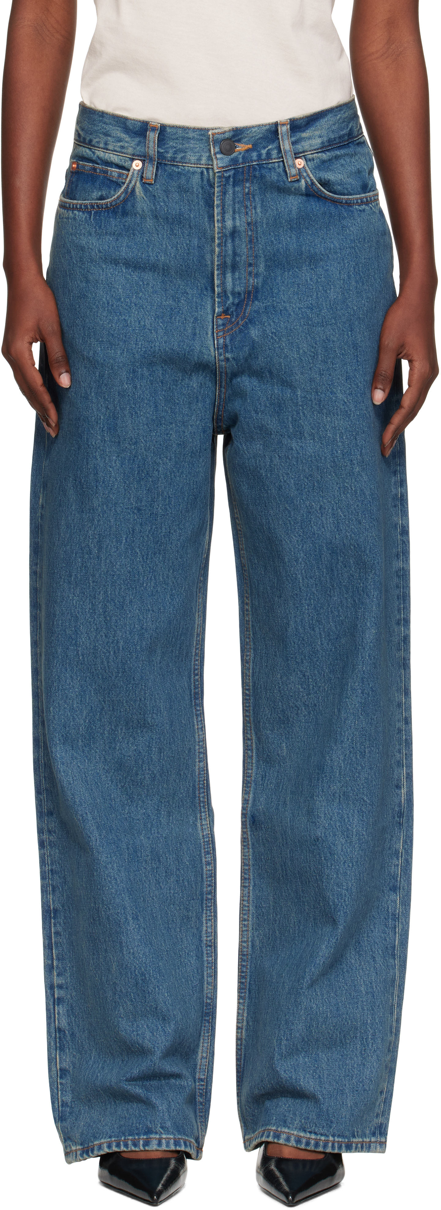 WARDROBE.NYC - Jean bleu à taille basse