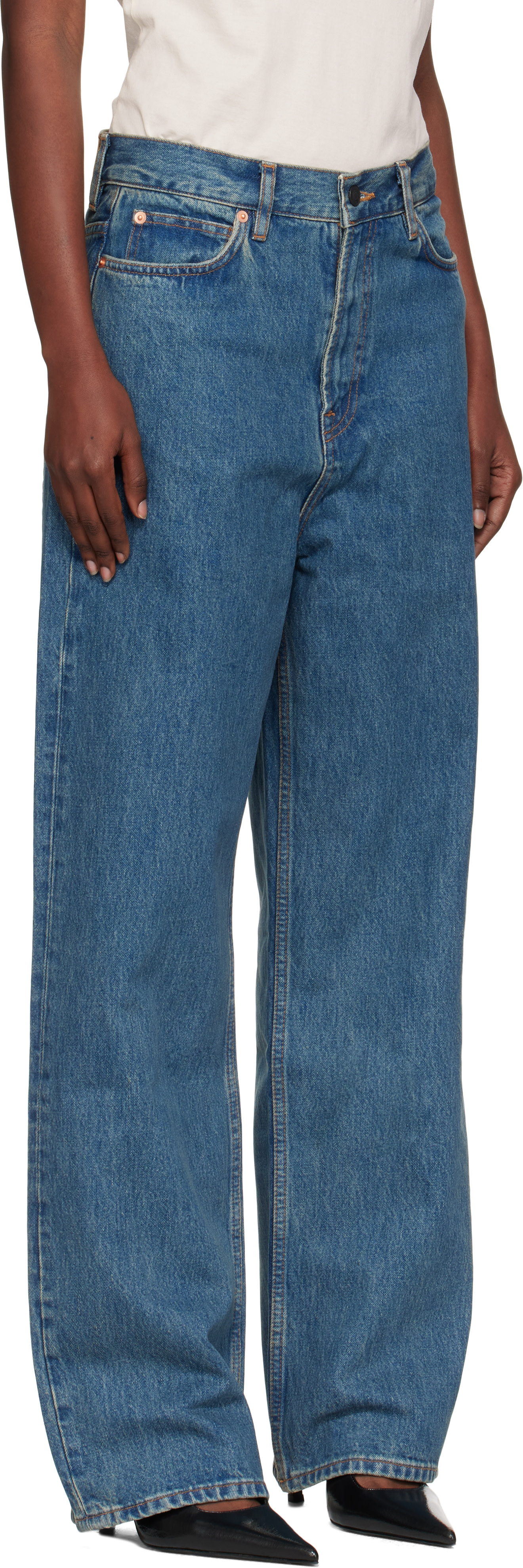 WARDROBE.NYC - Jean bleu à taille basse