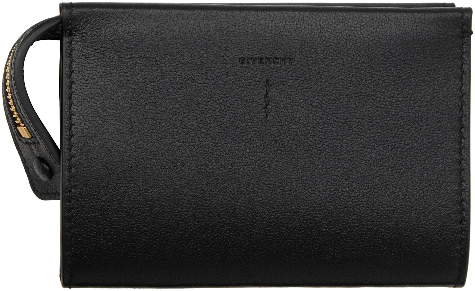 GIVENCHYスタッズ装飾の黒レザーケース Givenchy: Black Day Zipped Card Holder | SSENSE