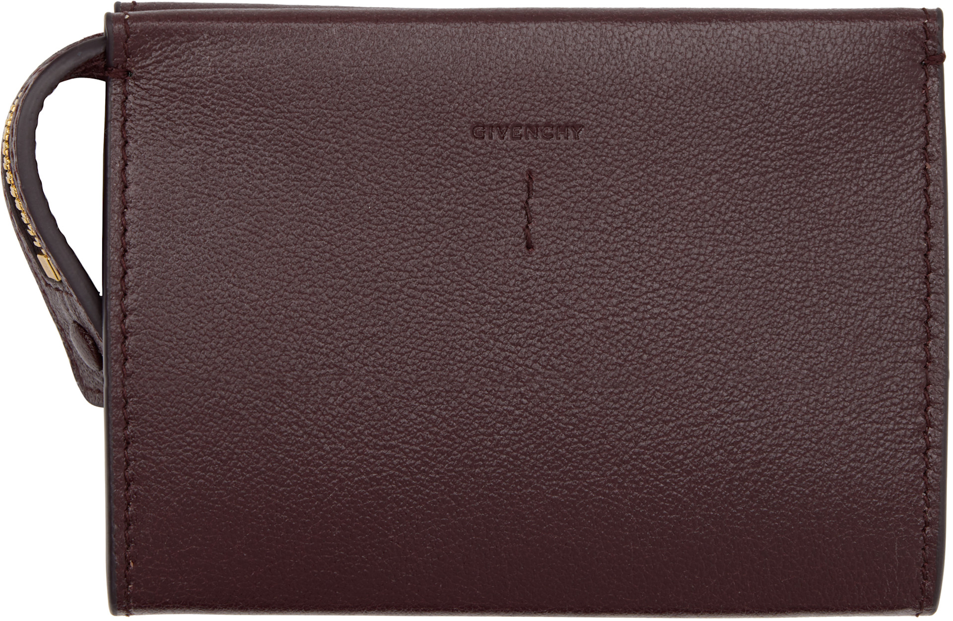 Givenchy: Burgundy Day Zipped Card Holder | SSENSE
