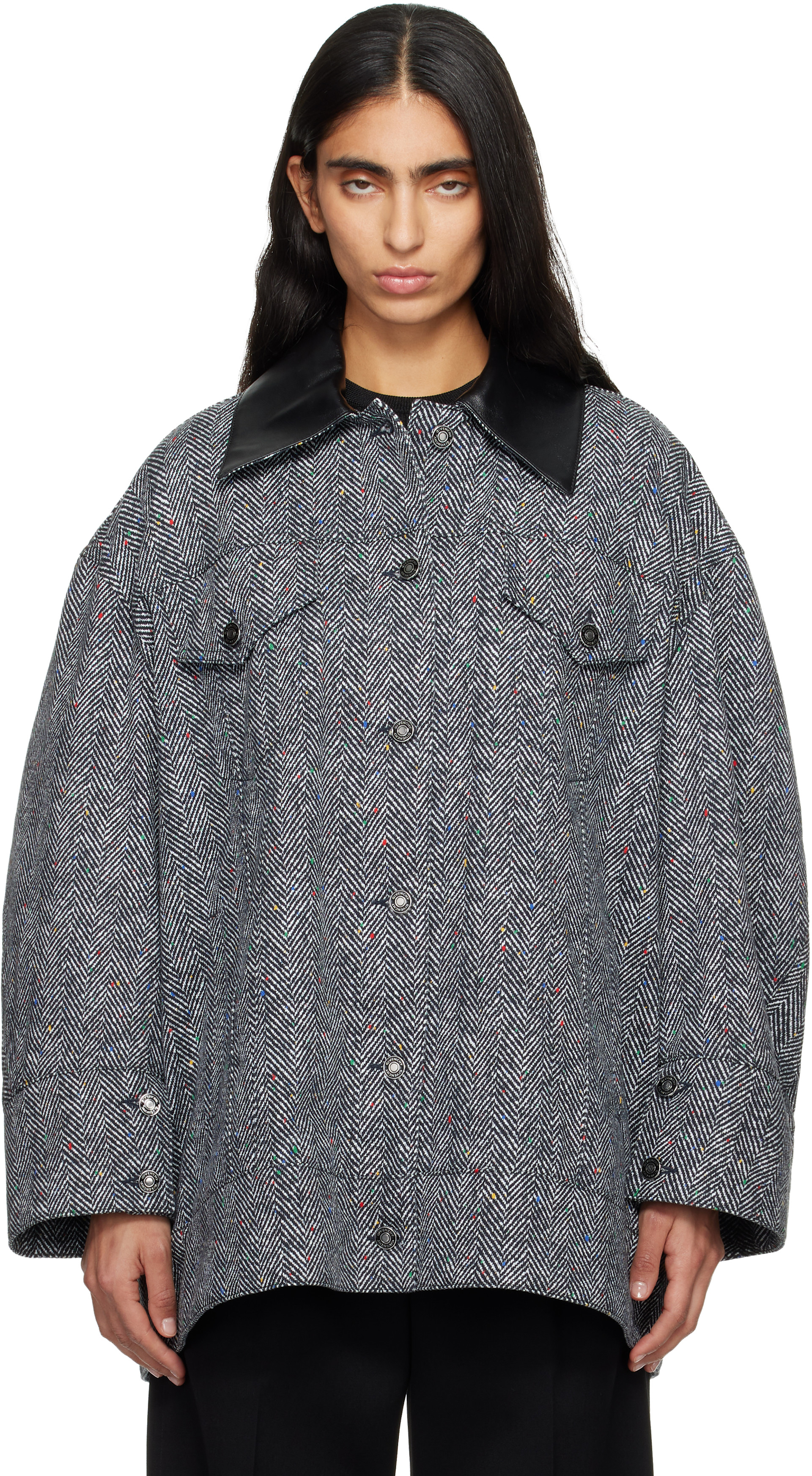 Givenchy - Blouson utilitaire noir et blanc