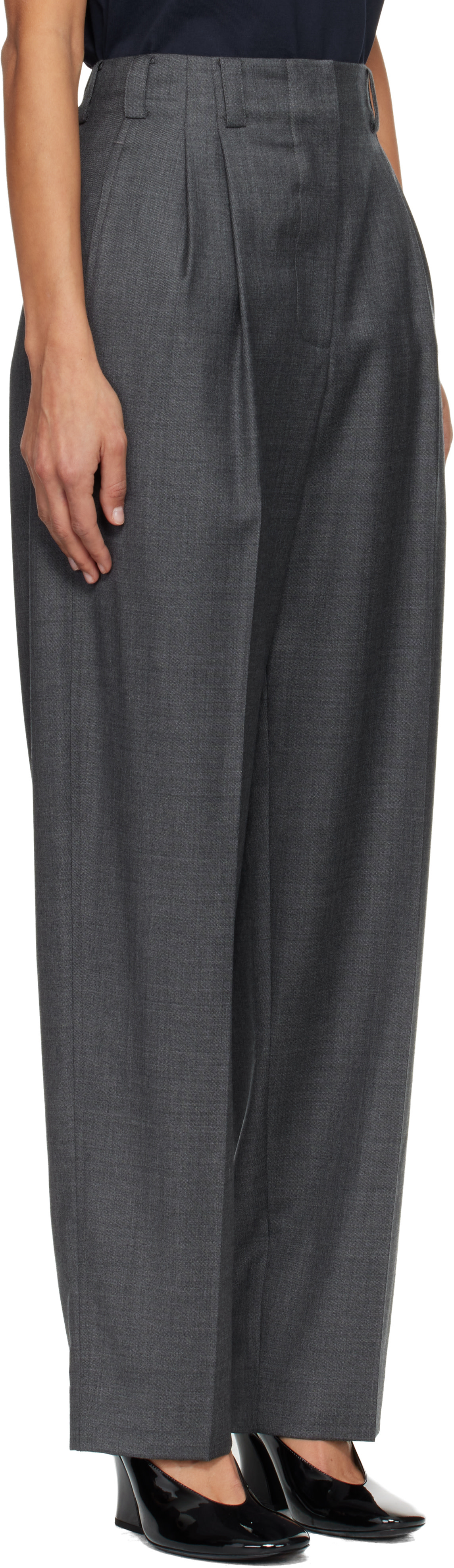 Givenchy - Pantalon gris à plis