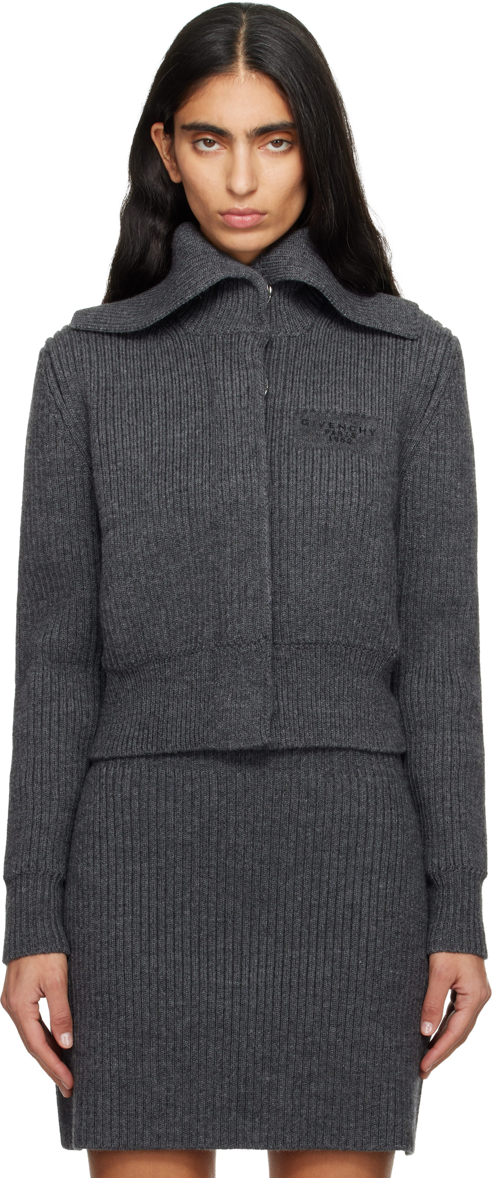 Givenchy - Cardigan gris en laine