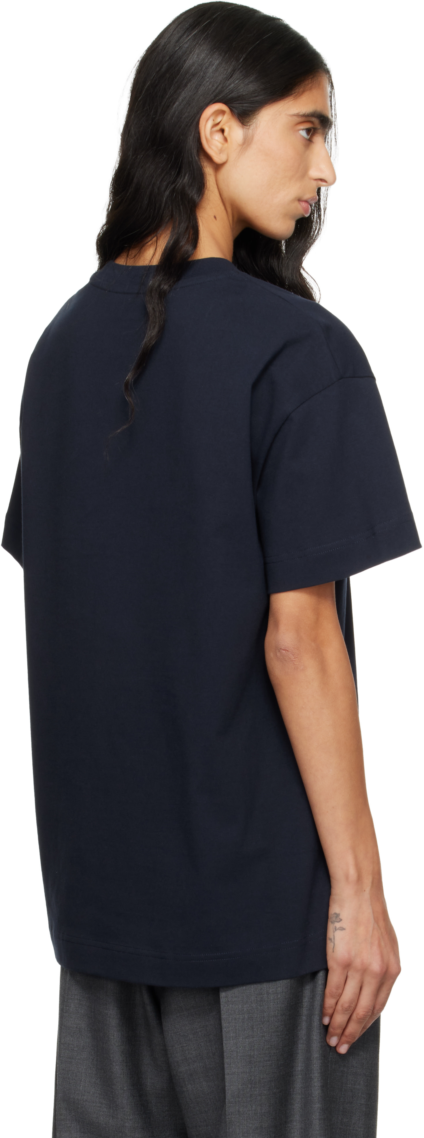 Givenchy: Navy 'Givenchy Paris' Boxy Fit T-shirt | SSENSE