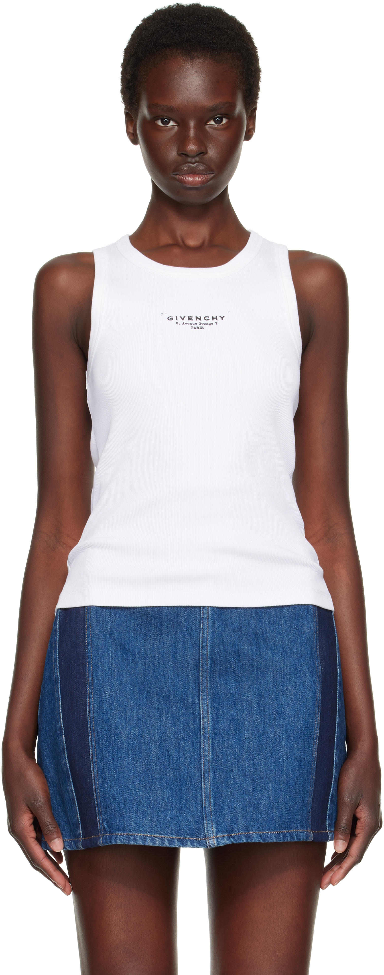 Givenchy - Débardeur ajusté blanc à logo