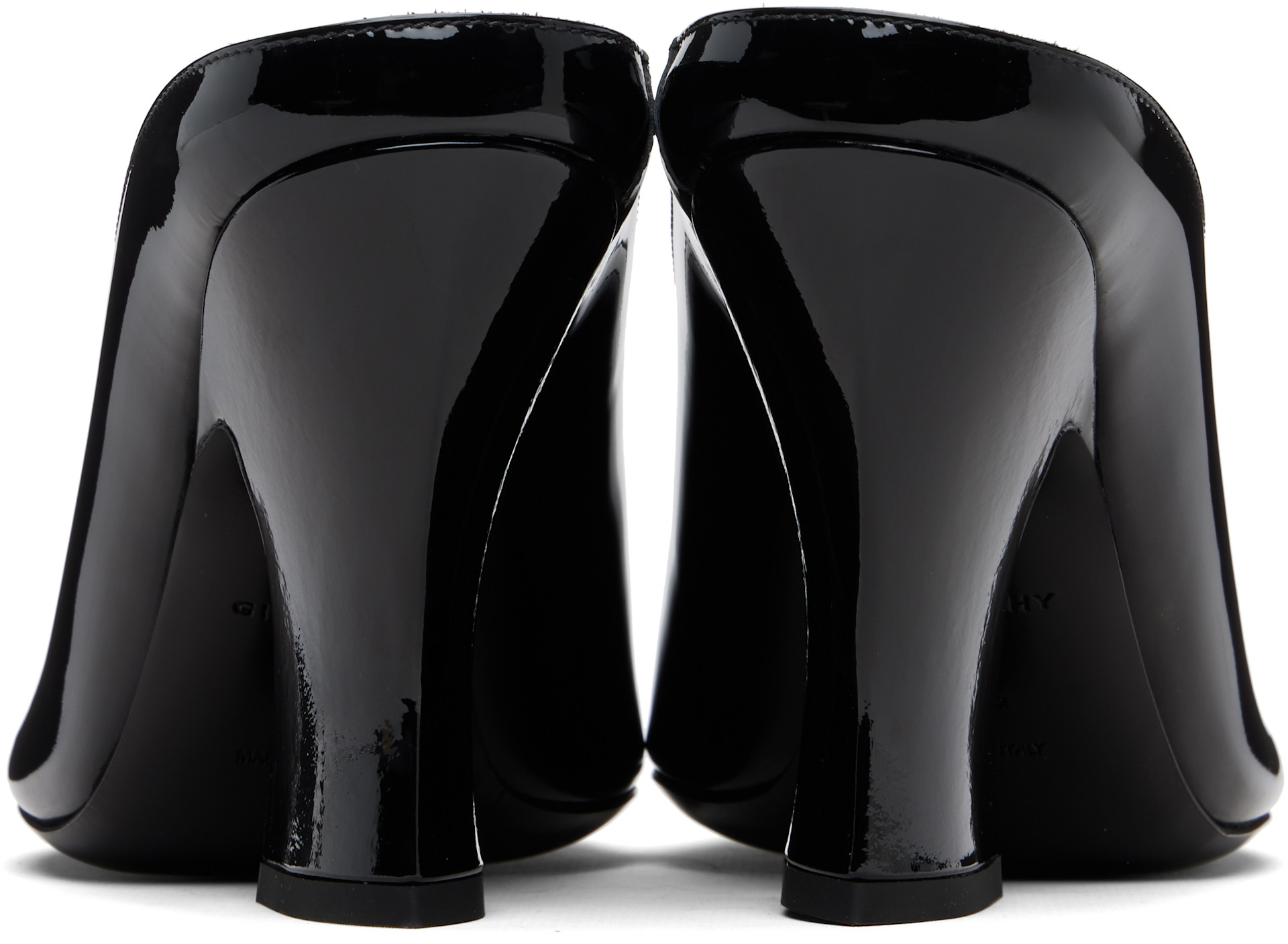 Givenchy: Black Sculpted Mule Heels | SSENSE