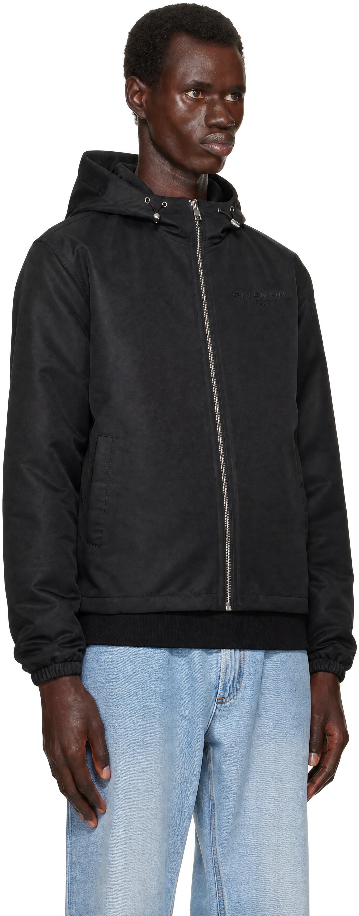 Givenchy - Black Polyfaille Windbreaker Jacket