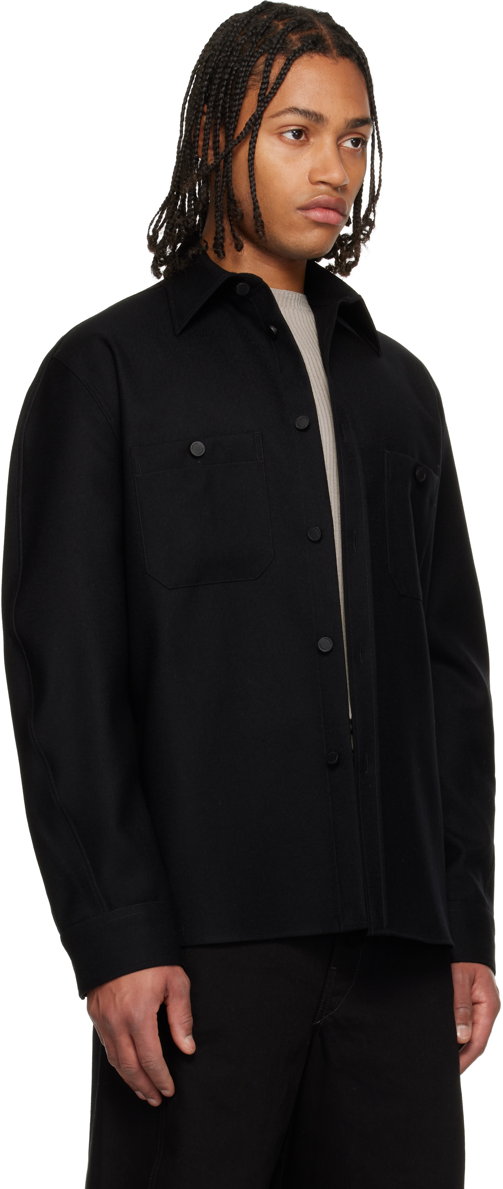 givenchy black dress shirt Slim Fit Shirt In Poplin With Givenchy Embroidery - Black - Cotton - Men