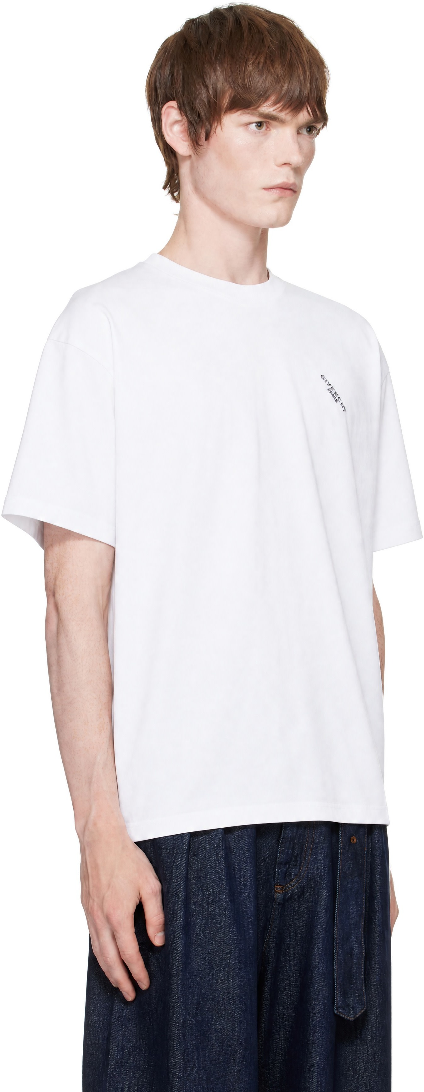 Givenchy - T-shirt blanc à coupe classique