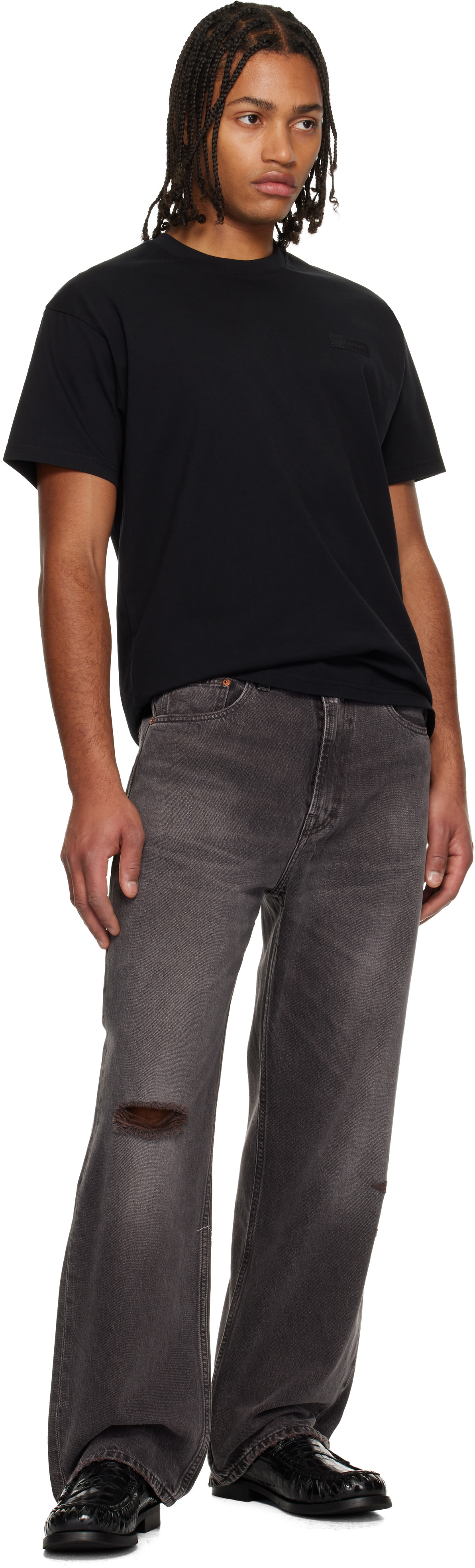 Givenchy: Black 'GIVENCHY' Patch T-shirt | SSENSE Canada