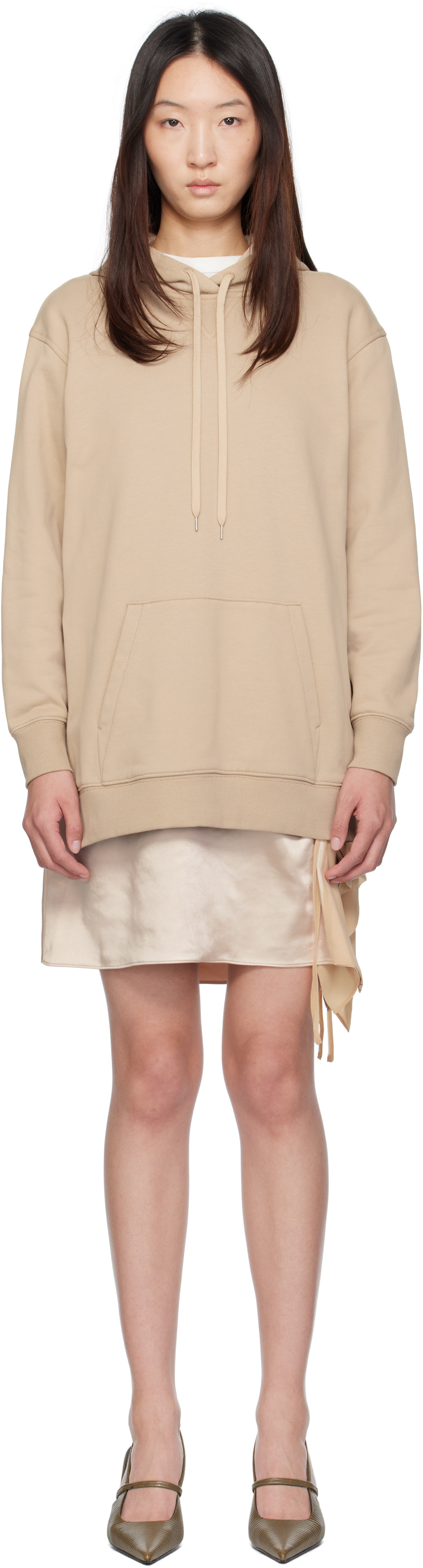 3.1 Phillip Lim - Ensemble de pull à capuche et robe courte beige