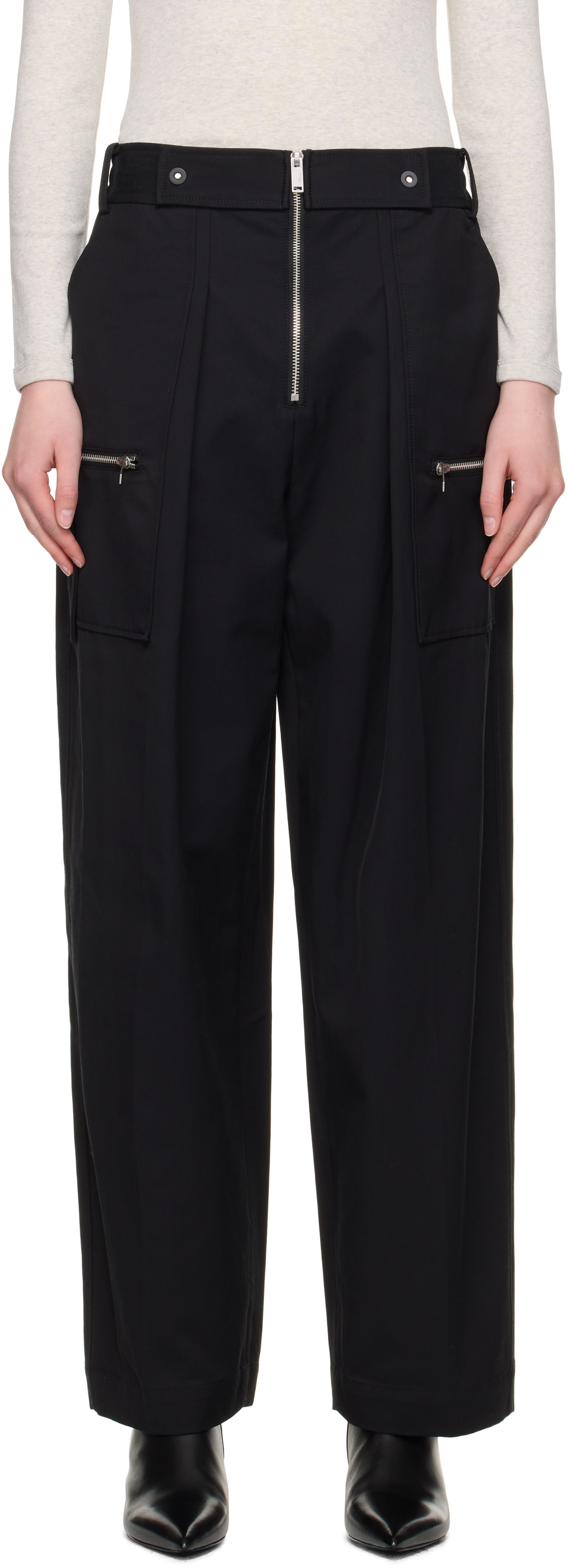 3.1 Phillip Lim - Pantalon cargo ample OS noir
