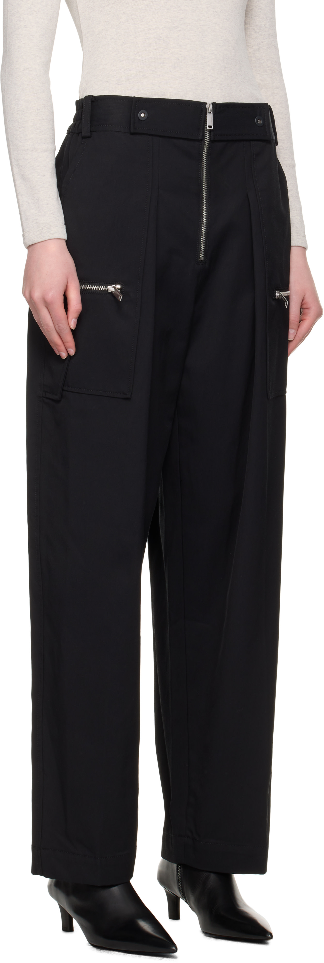 3.1 Phillip Lim - Pantalon cargo ample OS noir