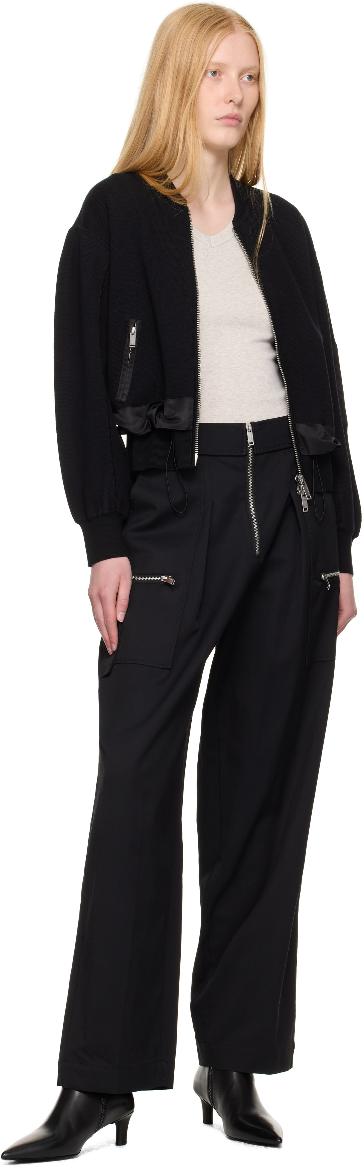 3.1 Phillip Lim - Pantalon cargo ample OS noir