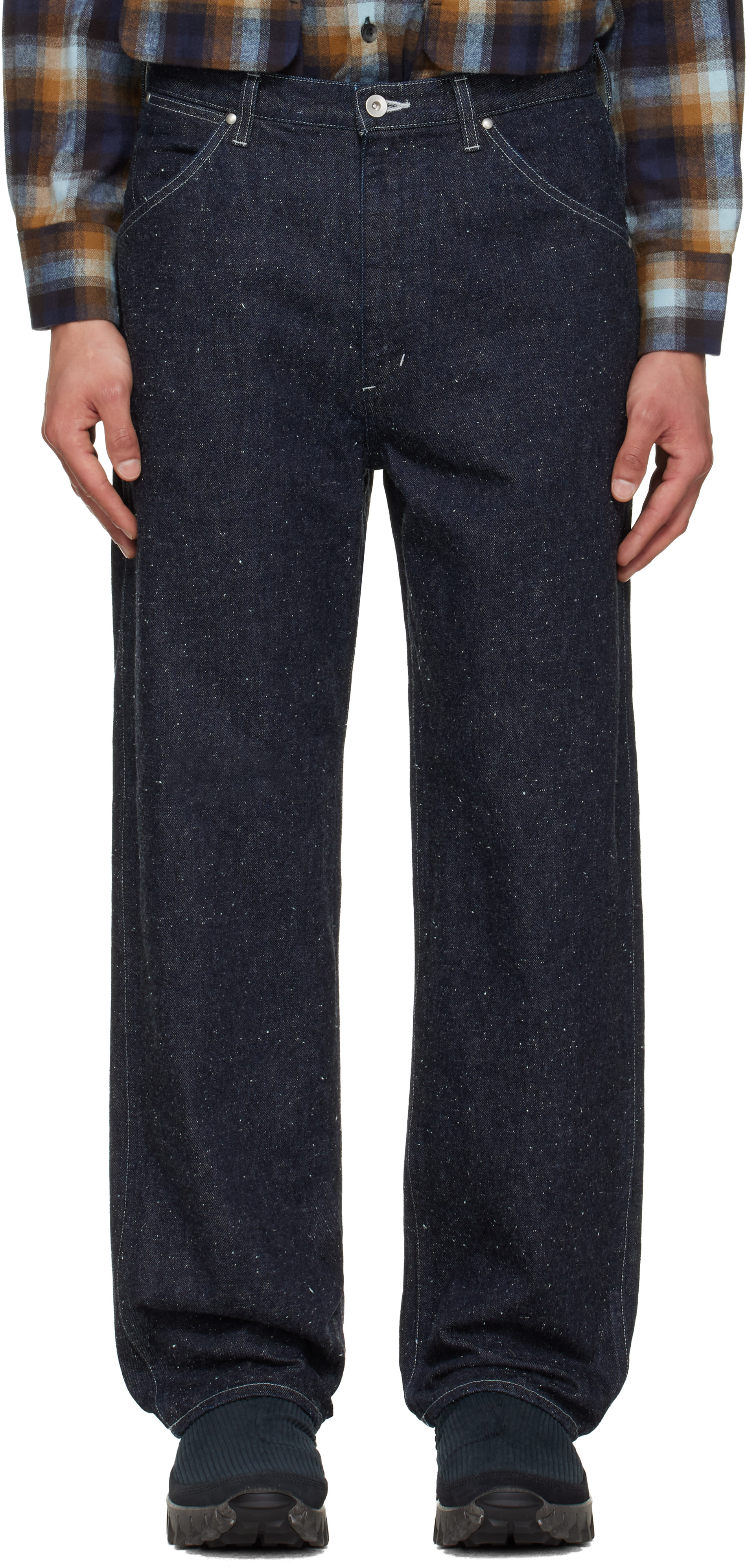 South2 West8: Navy 5P Jeans | SSENSE Denmark