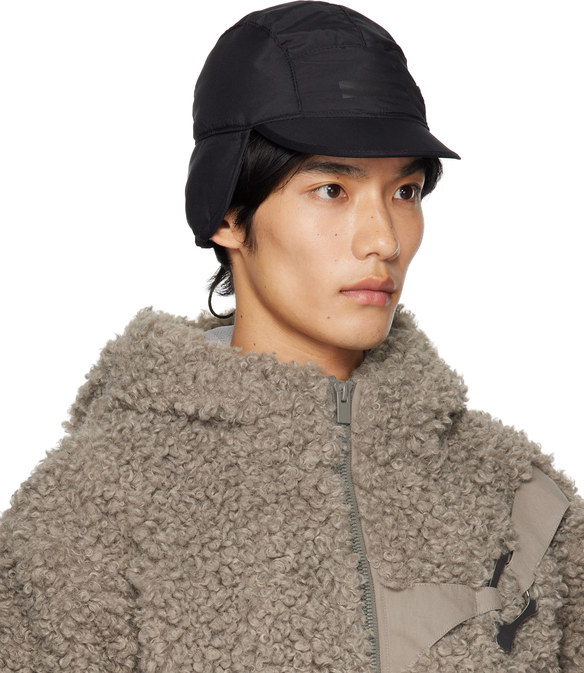 HELIOT EMIL: Black Ophitic Reversible Cap | SSENSE
