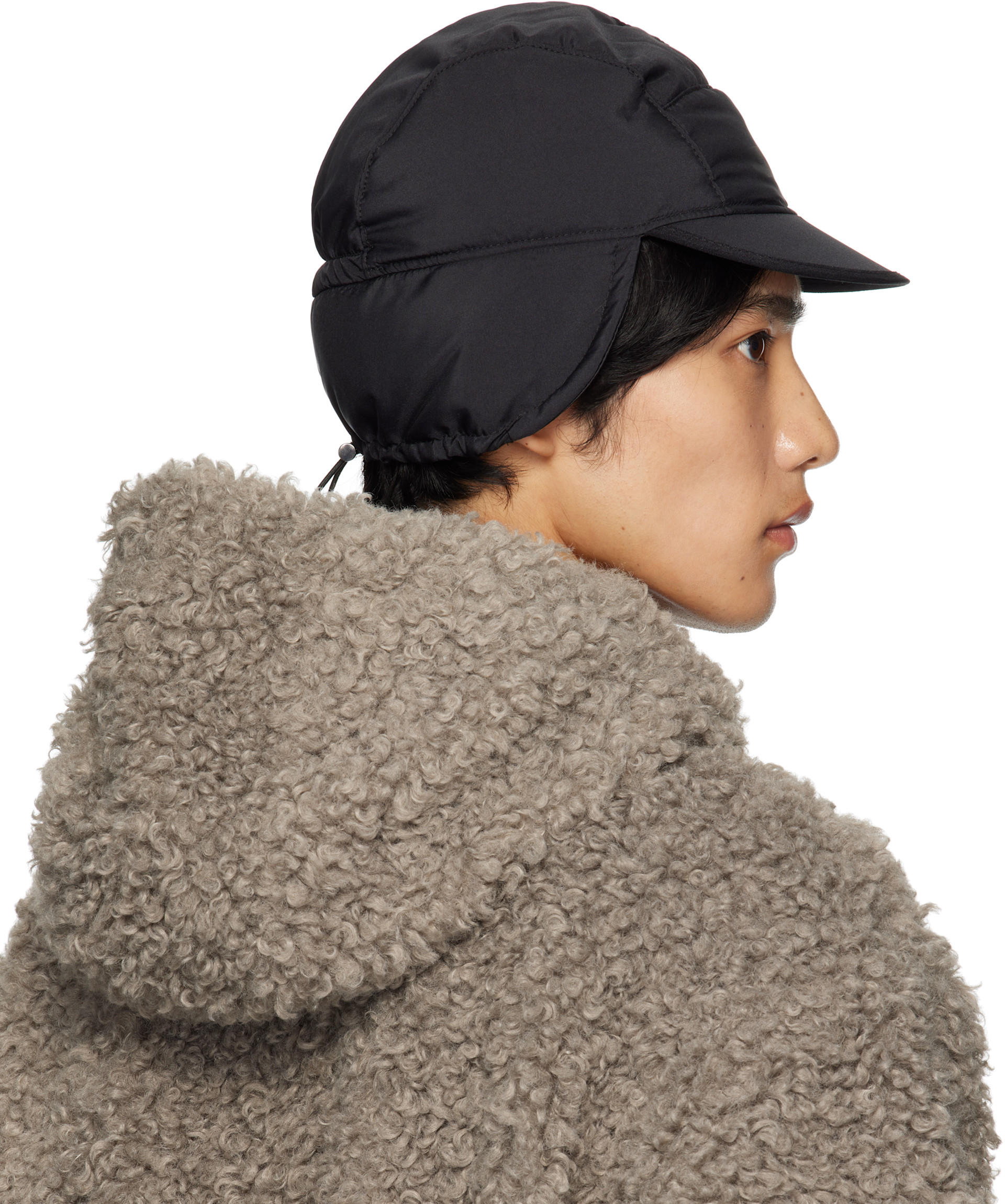 HELIOT EMIL: Black Ophitic Reversible Cap | SSENSE