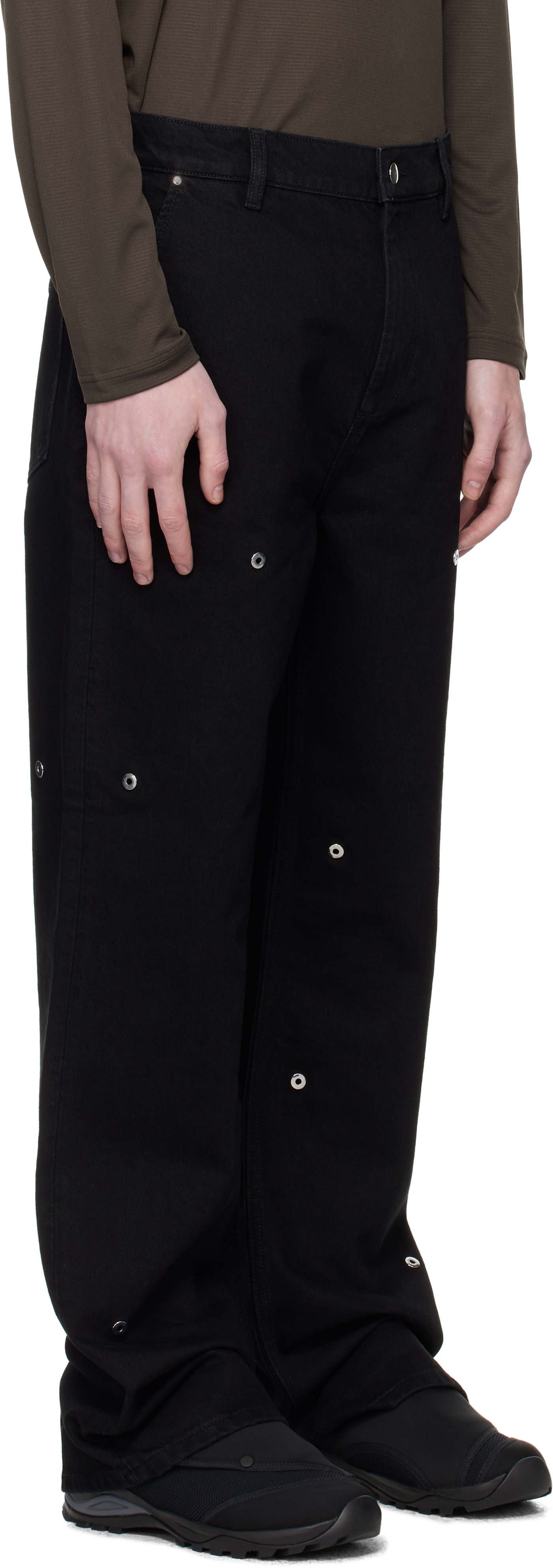 HELIOT EMIL: Black Lux Jeans | SSENSE