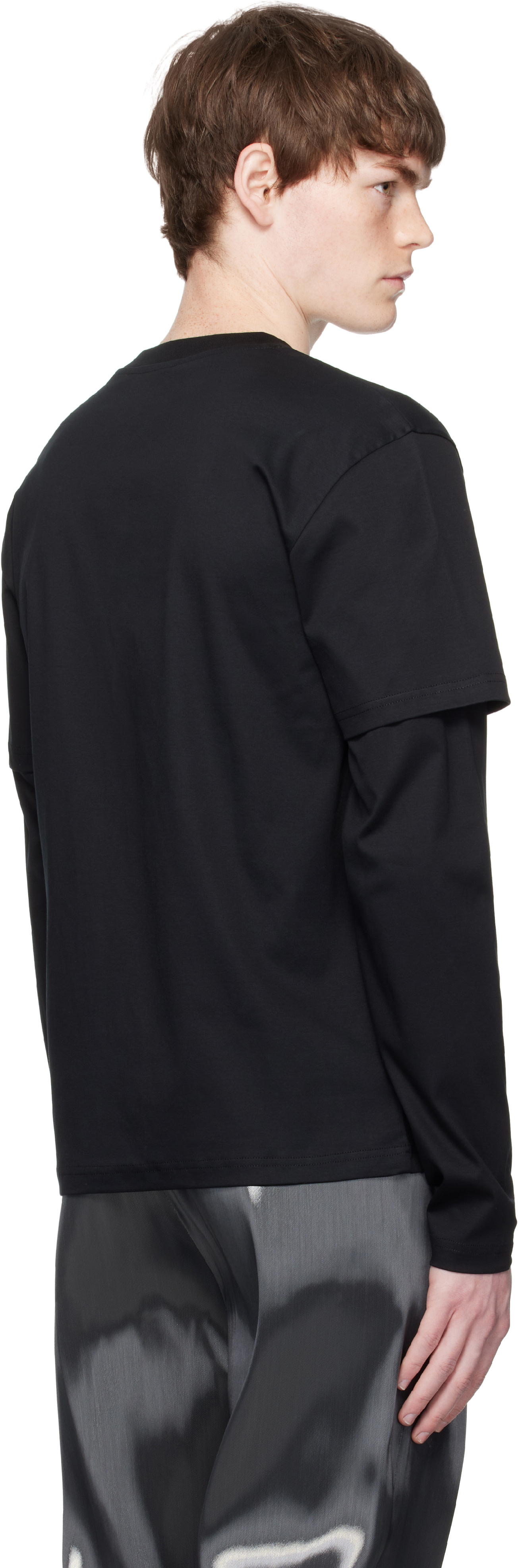 HELIOT EMIL: Black Fulgens Longsleeve T-shirt | SSENSE Canada