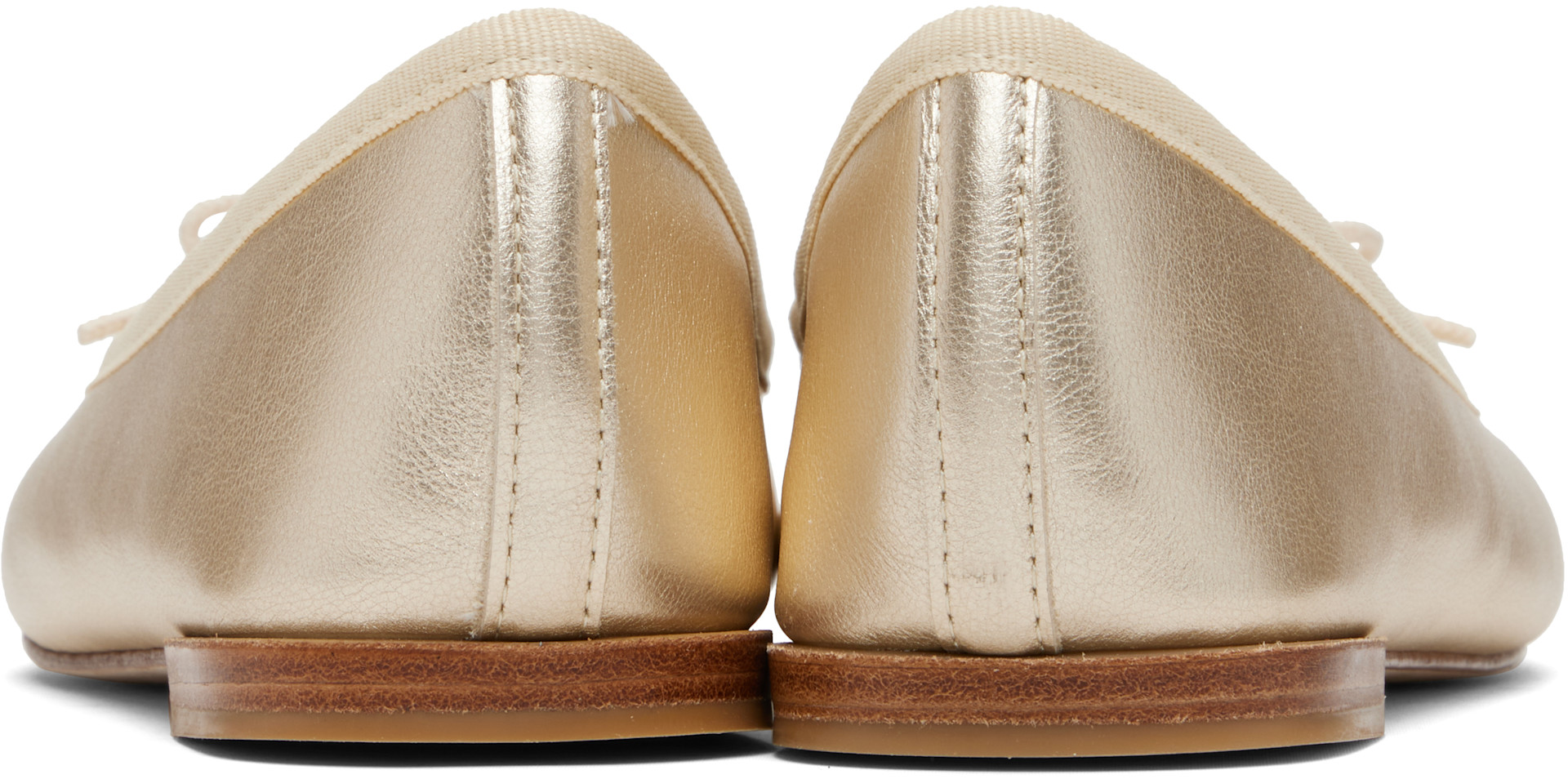 Repetto: Gold Cendrillon Ballerina Flats | SSENSE Canada