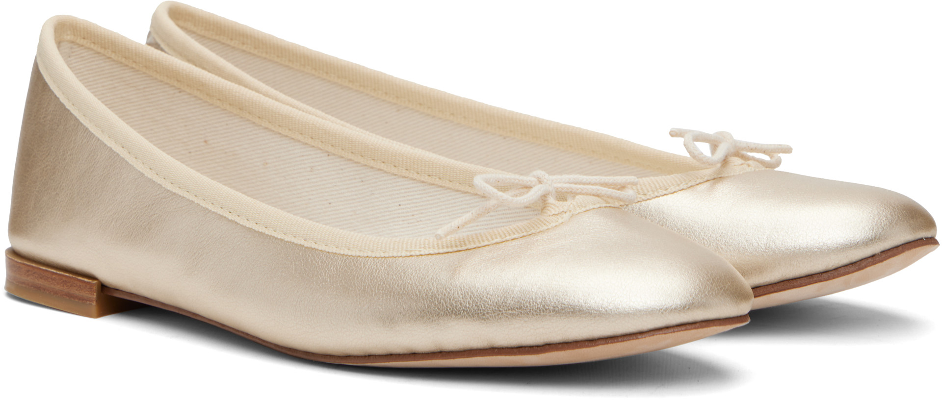 靴 repetto / CENDRILLON Repetto: Gold Cendrillon Ballerina Flats | SSENSE Canada