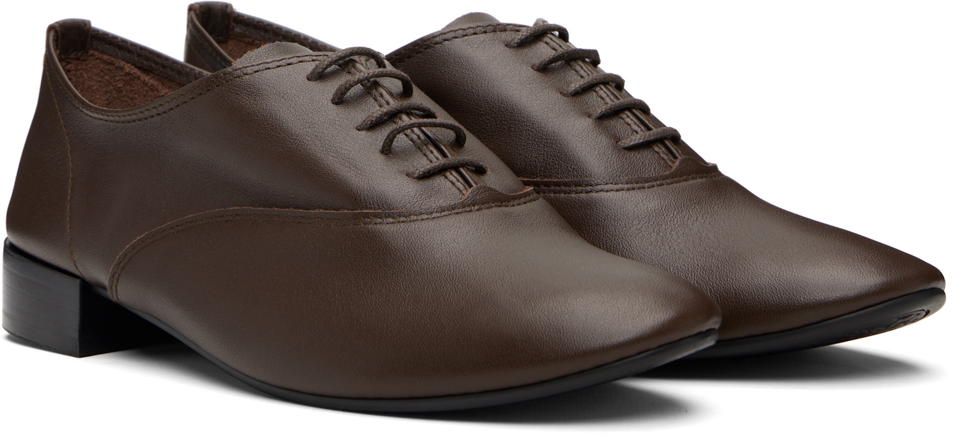 Repetto: Brown Zizi Rubber-Sole Oxfords | SSENSE