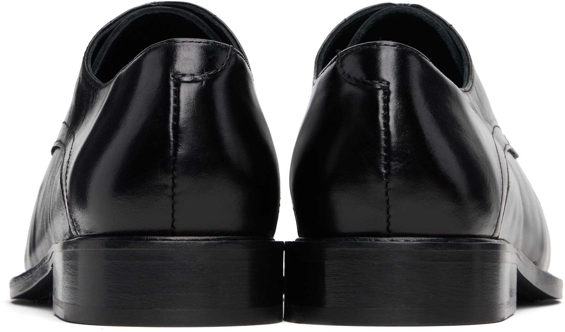 Stefan Cooke - Black & White Slashed Square Toe Derbys