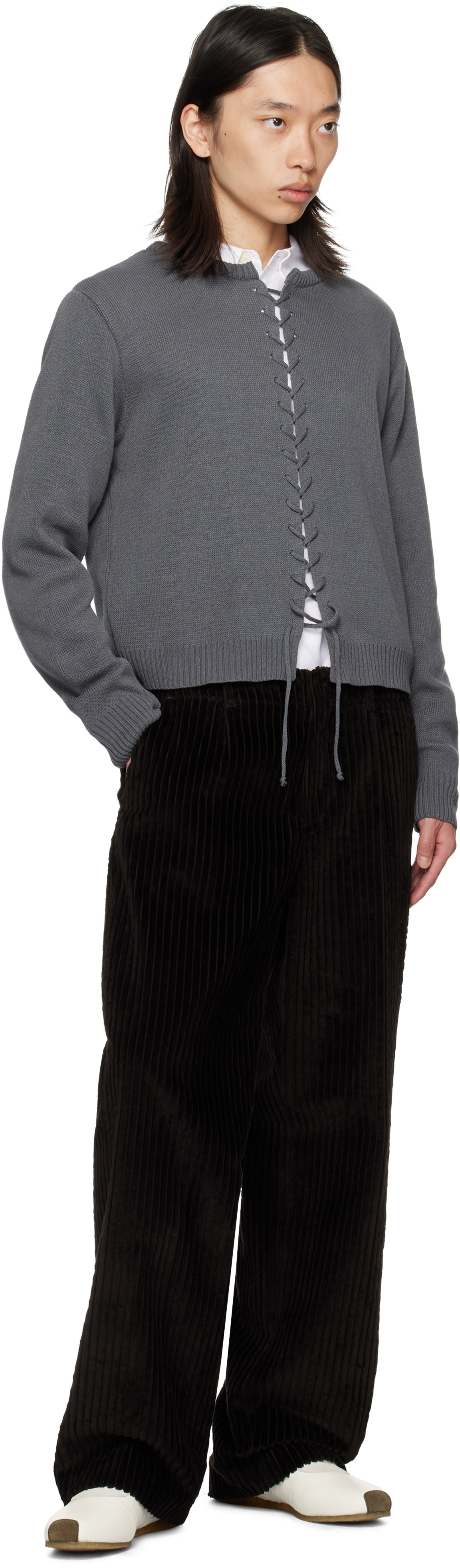 トップス STEFAN COOKE 22SS SIZE S Navy Slashed Shaggy Sweater by Stefan Cooke on Sale