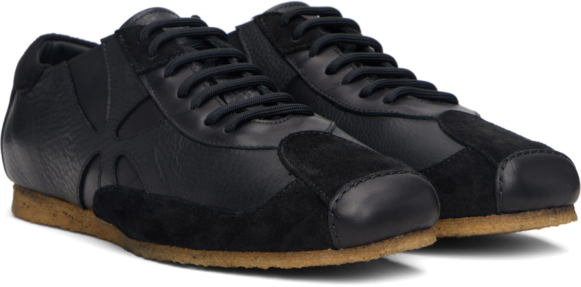 Stefan Cooke - Black Slashed Trainer Sneakers