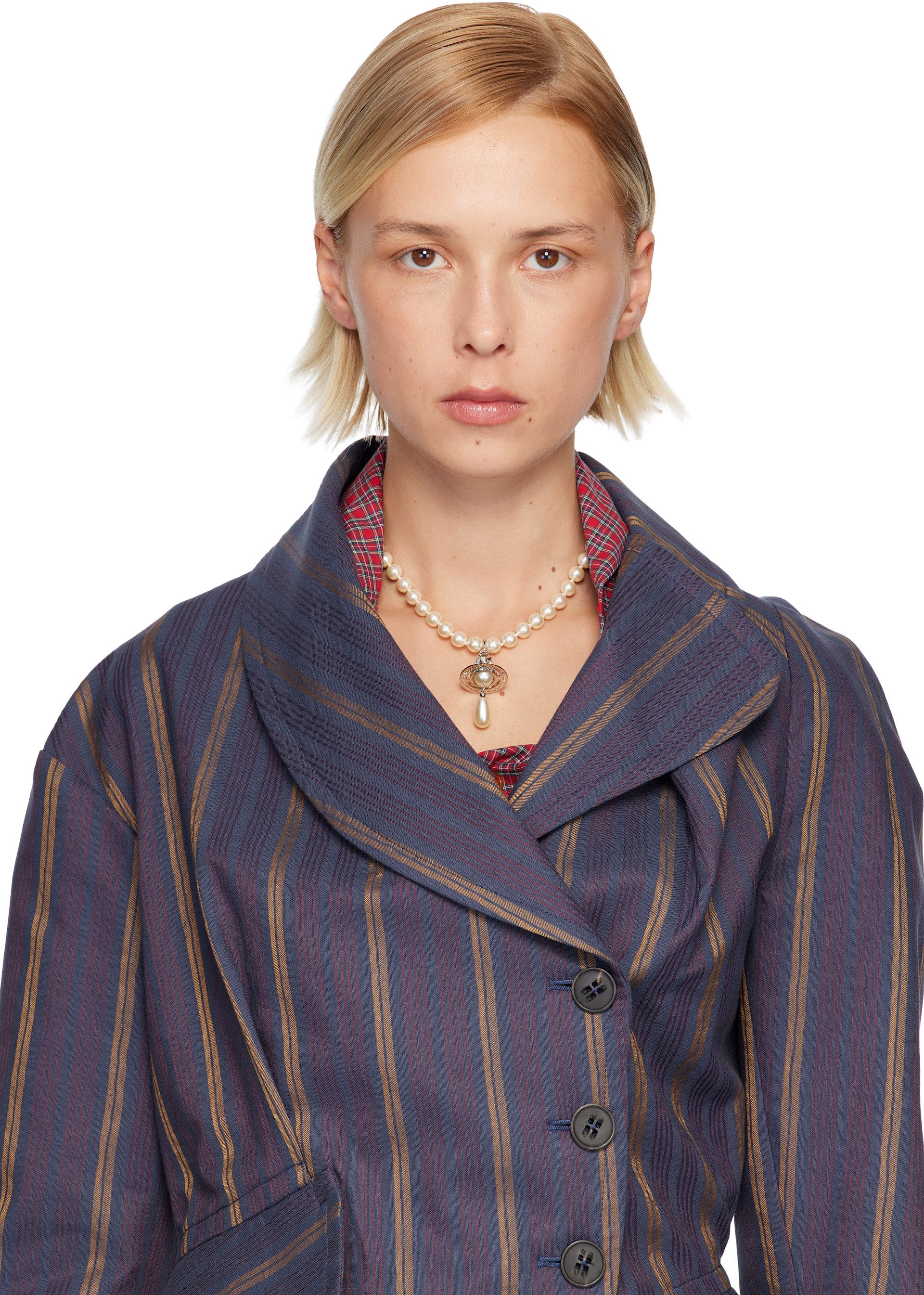 【Vivienne Westwood】エリザベス ORB シルクロングカットソー 幸運を呼ぶ四つ葉のクローバーや、てんとう虫をあしらったMystical