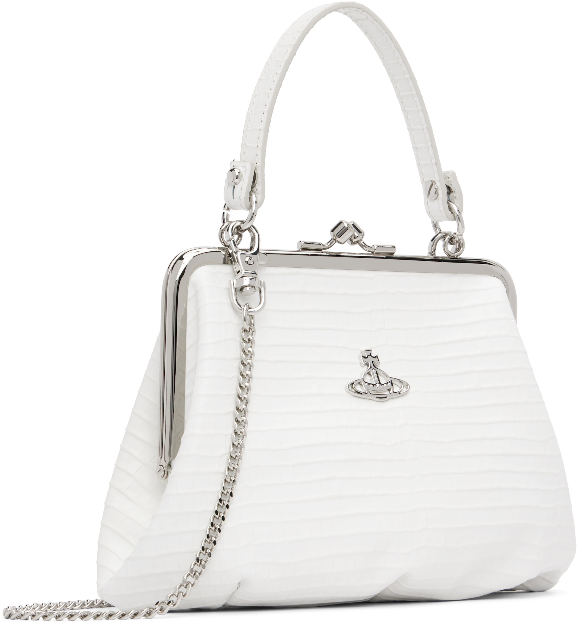 Vivienne Westwood: White Granny Frame Bag | SSENSE