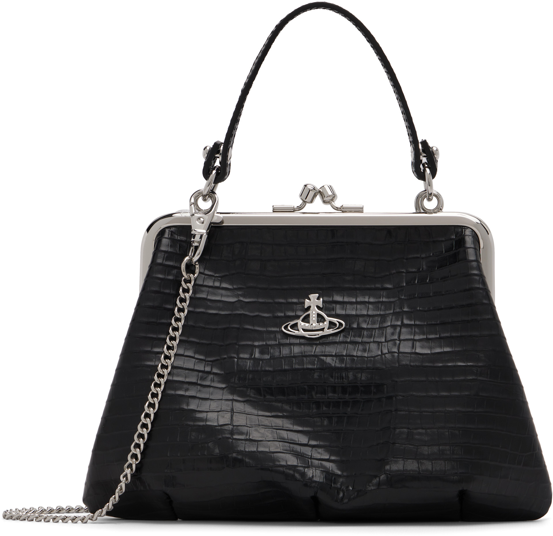 Vivienne Westwood バッグ Vivienne Westwood: Black Granny Frame Bag | SSENSE