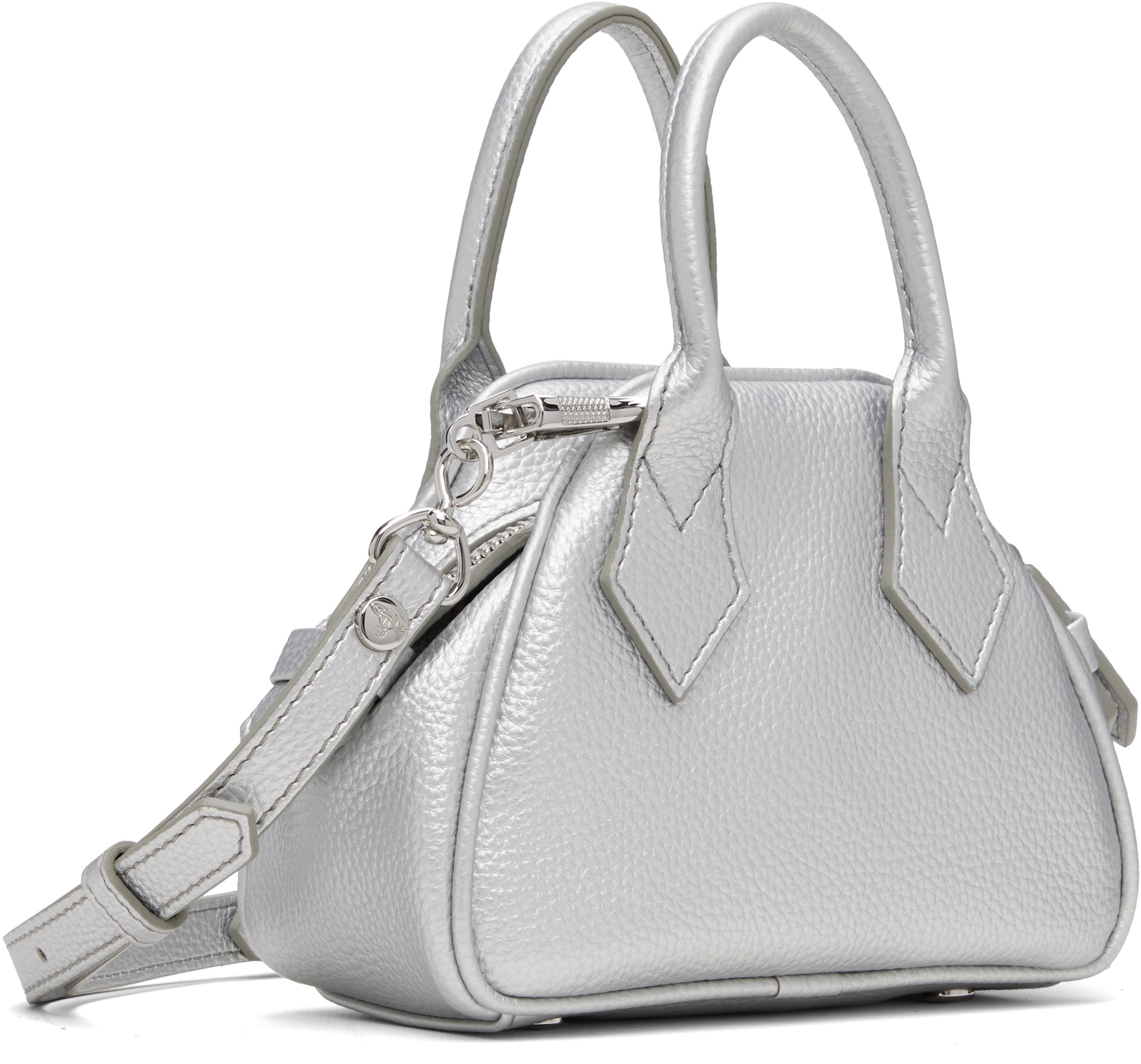 Vivienne Westwood: Silver Mini Yasmine Bag | SSENSE