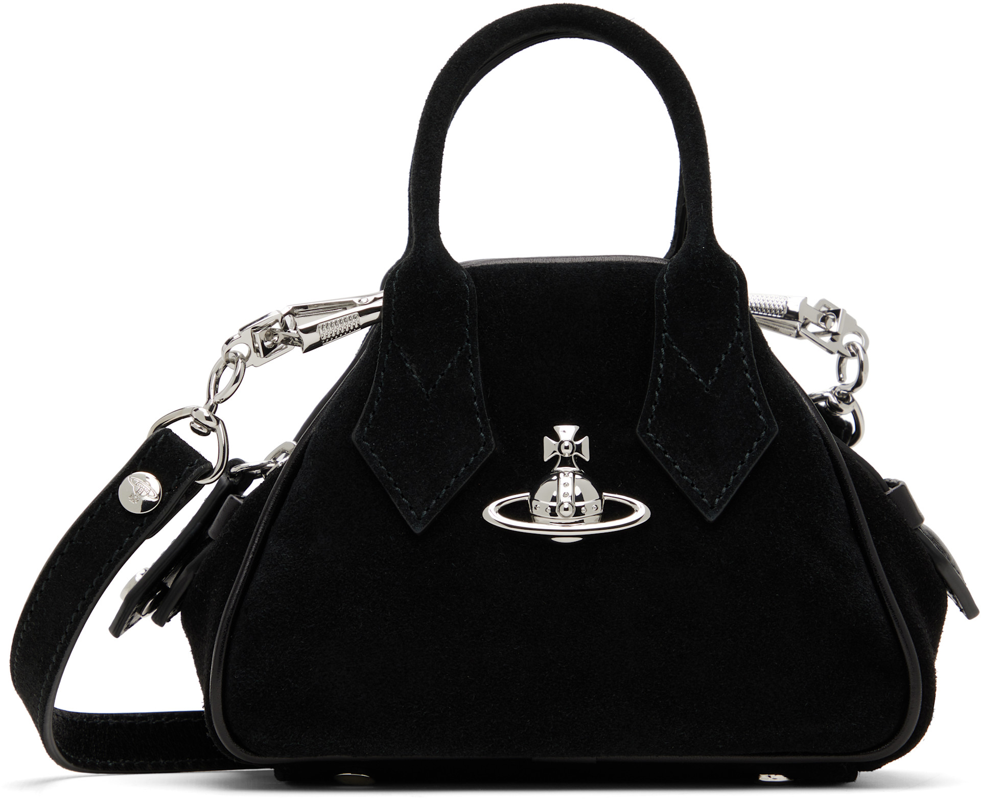 Vivienne Westwood: Black Mini Yasmine Bag | SSENSE