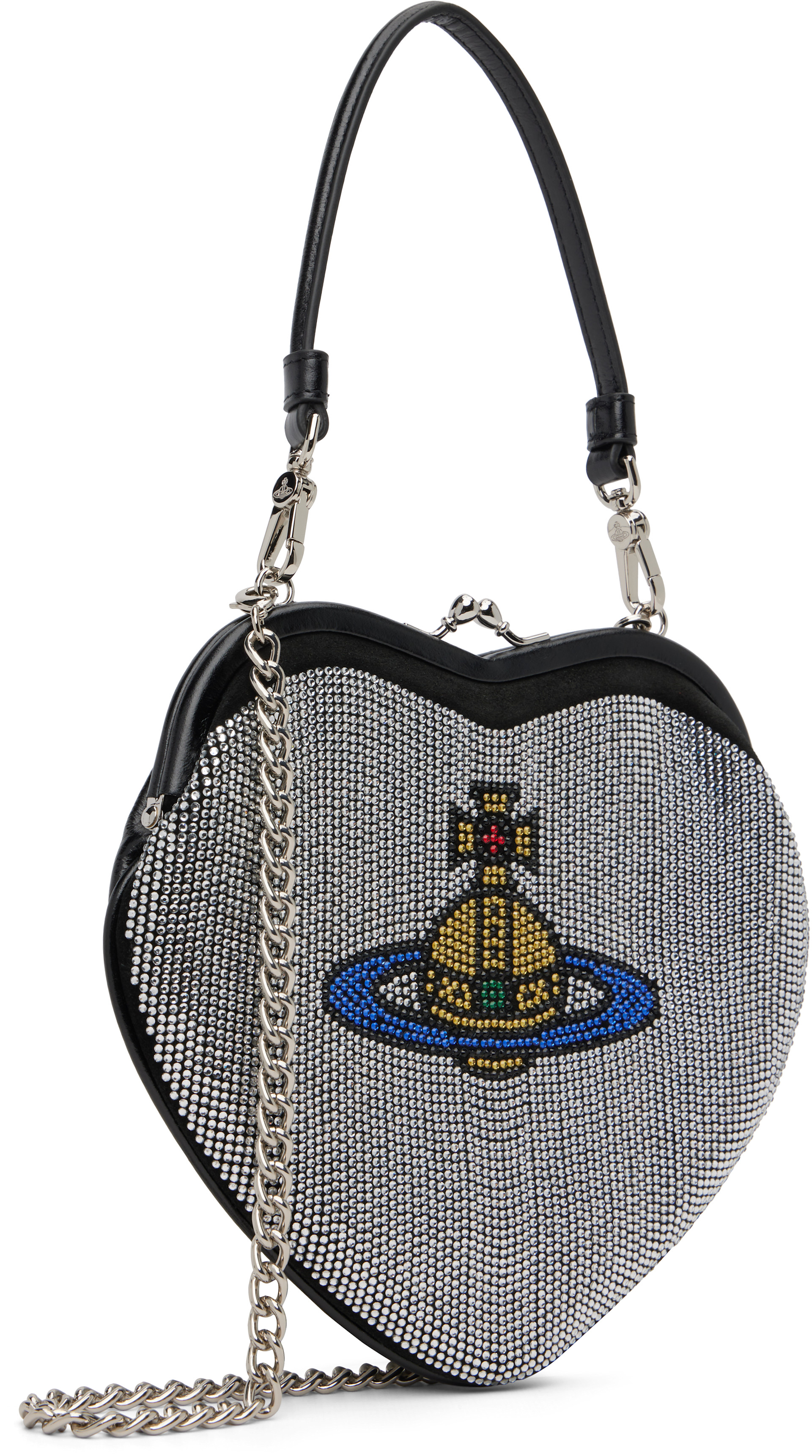 Vivienne Westwood: ブラック Belle Heart Frame バッグ | SSENSE 日本