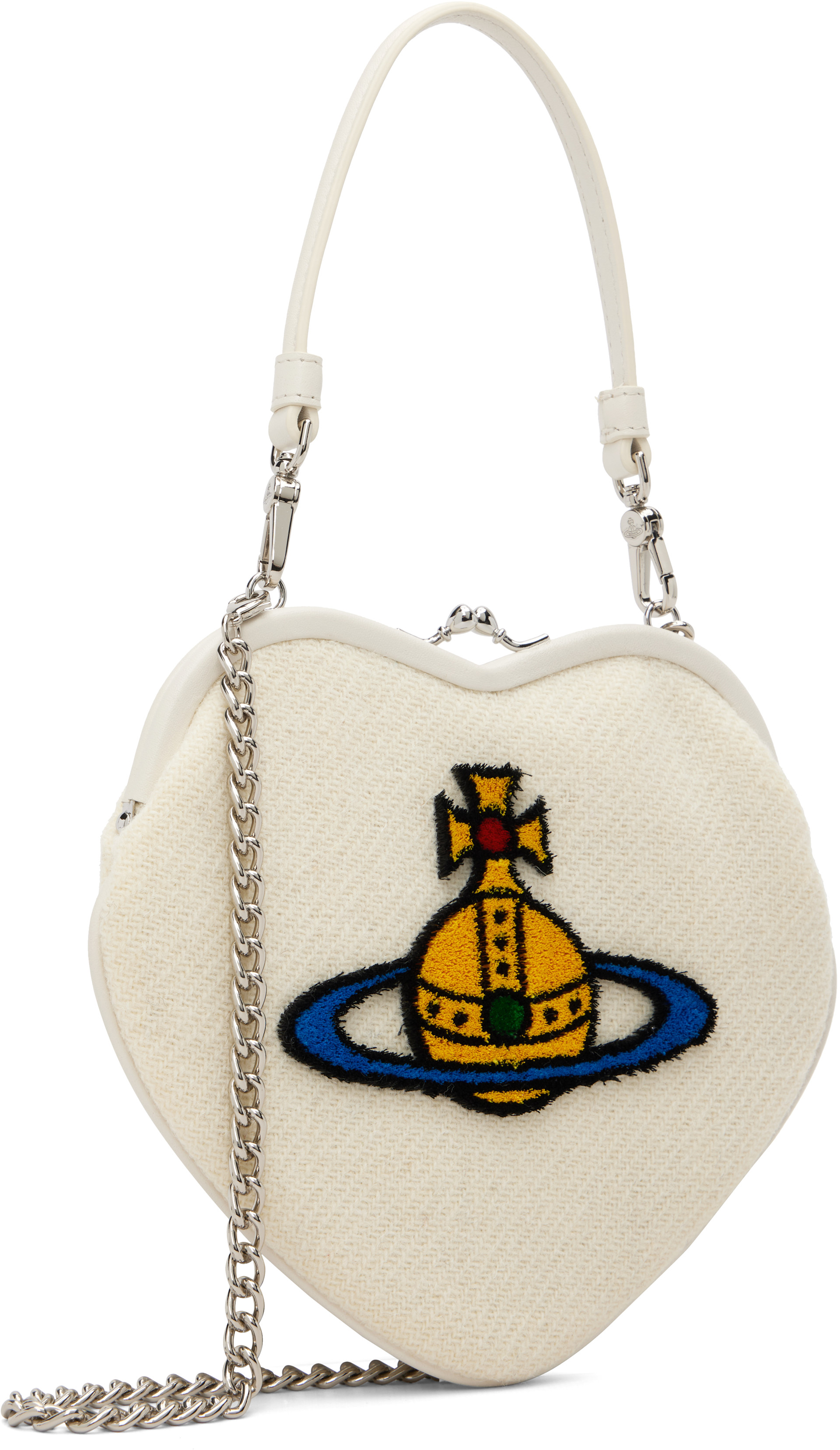 Vivienne Westwood: Off-White Belle Heart Frame Bag | SSENSE