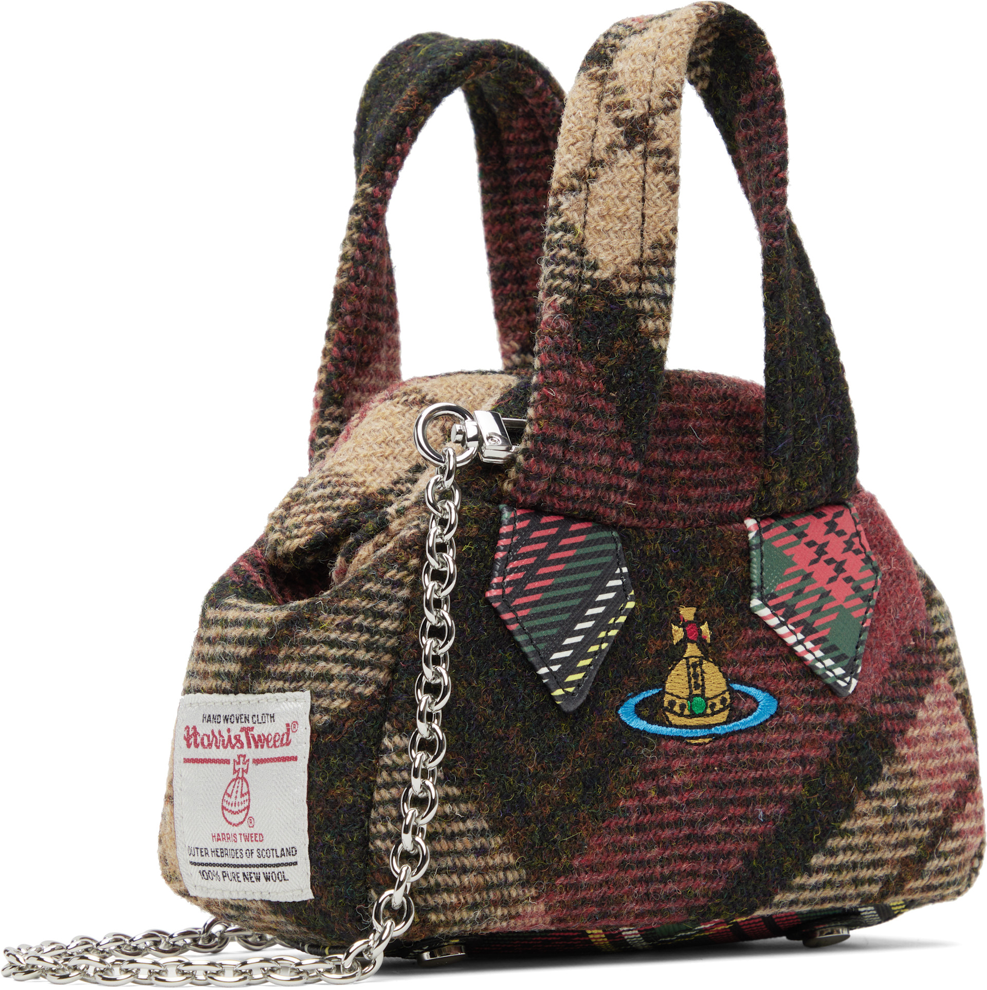 Vivienne Westwood: Red & Brown Archive Mini Yasmine Bag | SSENSE